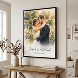Personalized Framed Canvas Wedding Photo Print