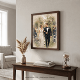 Personalized Framed Canvas Wedding Photo Print