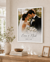 Personalized Framed Canvas Wedding Photo Print