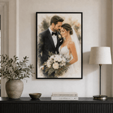 Personalized Framed Canvas Wedding Photo Print