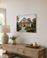 Personalized New Home Frameless Glass Photo Print