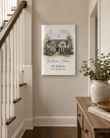 Personalized New Home Frameless Glass Photo Print