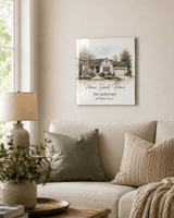 Personalized New Home Frameless Glass Photo Print