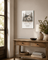 Personalized New Home Frameless Glass Photo Print