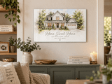 Personalized New Home Frameless Glass Photo Print
