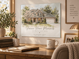 Personalized New Home Frameless Glass Photo Print