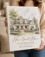 Personalized New Home Wrapped Canvas Photo Print