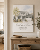 Personalized New Home Wrapped Canvas Photo Print