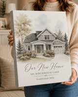 Personalized New Home Wrapped Canvas Photo Print