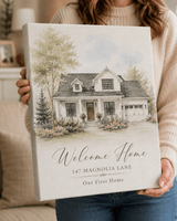 Personalized New Home Wrapped Canvas Photo Print