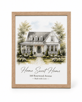 Personalized New Home Framed Canvas Photo Print