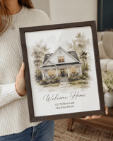 Personalized New Home Framed Canvas Photo Print