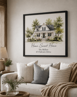 Personalized New Home Framed Canvas Photo Print