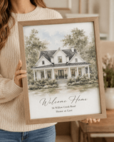 Personalized New Home Framed Canvas Photo Print