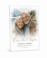 Personalized Retirement Glass Print