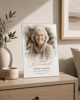 Personalized Retirement Glass Print