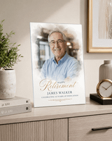 Personalized Retirement Glass Print