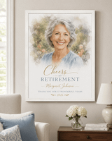 Personalized Framed Retirement Canvas