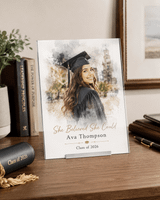 Personalized Graduation Glass Print