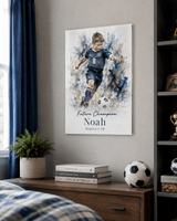 Personalized Athlete Glass Print