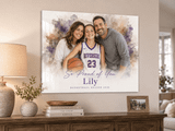 Personalized Athlete Glass Print