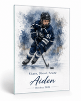 Personalized Athlete Glass Print