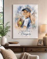Personalized Athlete Glass Print