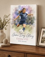 Personalized Athlete Wrapped Canvas Print