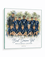 Personalized Team Glass Print