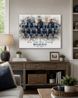 Personalized Team Glass Print