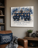 Personalized Team Glass Print