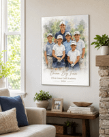 Personalized Team Glass Print