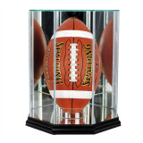 Upright Football Display Case with Black