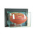 wall mounted glass football case with black wood molding