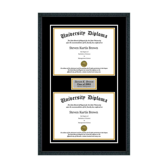 Personalized Double Diploma Frame