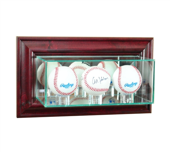 Wall Mounted Triple Baseball Display Case