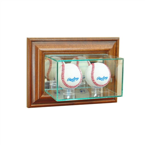 Wall Mounted Double Baseball Display Case