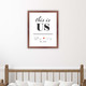 Personalized Printed Wood Frame with "This is Us" along with Couples First Names and Date |  Available in Multiple Sizes