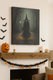 Witch with Green Light in Forest Halloween Print