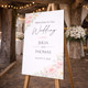 Personalized Wedding Welcome Sign – Rose & Peony Style | Framed Canvas, Wrapped Canvas & Foam Board | 3 Sizes
