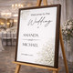 Personalized Wedding Welcome Sign – Baby's Breath Style | Framed Canvas, Wrapped Canvas & Foam Board | 3 Sizes