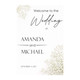 Personalized Wedding Welcome Sign – Baby's Breath Style | Framed Canvas, Wrapped Canvas & Foam Board | 3 Sizes