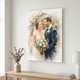 Personalized Frameless Glass Wedding Photo Print