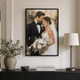 Personalized Framed Canvas Wedding Photo Print