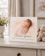 Personalized New Baby Frameless Glass Photo Print