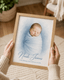 Personalized New Baby Framed Canvas Photo Print