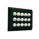 15 Baseball Cabinet Style Display Case Black w/ Green Suede