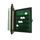 20 Golf Ball Cabinet Style Display Case Black w/ Green Suede