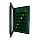 36 Coin Cabinet Style Display Case Black w/ Green Suede