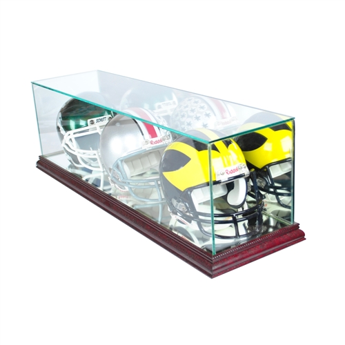 Perfect Cases - Mini Football Helmet Display Case, Black Finish 